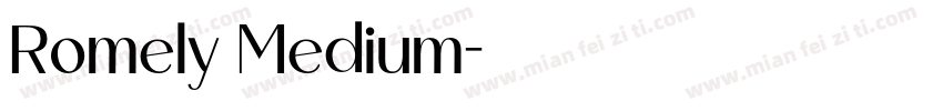 Romely Medium字体转换